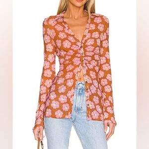 Free People Lucky Shirt♡ NWOT Size XLg